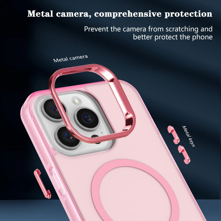 For iPhone 15 Pro Electroplated IMD Magsafe PC Hybrid TPU Phone Case(Pink) - iPhone 15 Pro Cases by PMC Jewellery | Online Shopping South Africa | PMC Jewellery