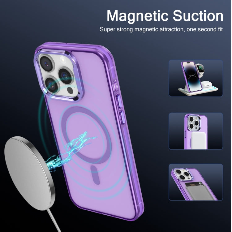 For iPhone 13 Electroplated IMD Magsafe PC Hybrid TPU Phone Case(Purple) - iPhone 13 Cases by PMC Jewellery | Online Shopping South Africa | PMC Jewellery