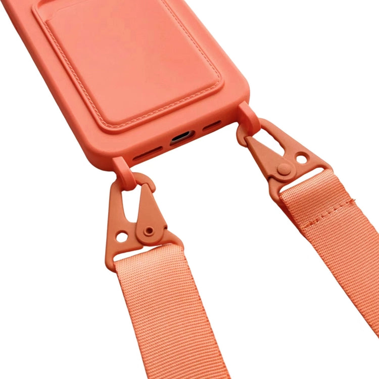 For iPhone 16 Pro Card Slot Liquid Silicone Phone Case with Lanyard(White) - iPhone 16 Pro Cases by PMC TechLife | Online Shopping South Africa | PMC TechLife | Buy Now Pay Later Mobicred