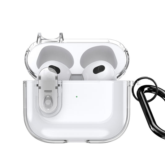 For AirPods 3 DUX DUCIS PECL Series Split Transparent Earphone Case with Hook(Transparent) - For AirPods 3 by DUX DUCIS | Online Shopping South Africa | PMC Jewellery | Buy Now Pay Later Mobicred