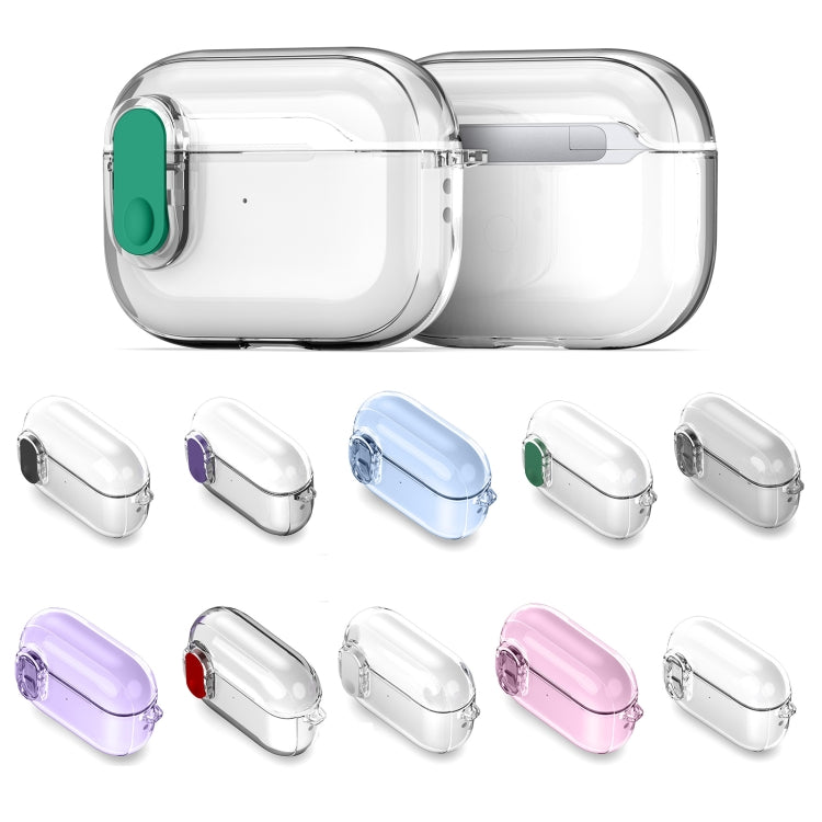 For AirPods Pro DUX DUCIS PECL Series Split Transparent Earphone Case with Hook(Blue) - For AirPods Pro by DUX DUCIS | Online Shopping South Africa | PMC Jewellery | Buy Now Pay Later Mobicred