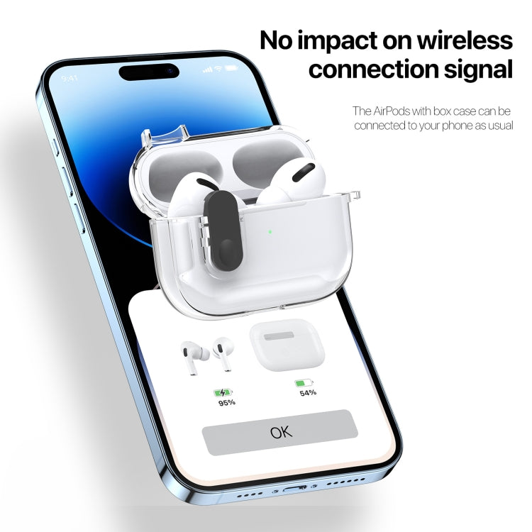 For AirPods Pro DUX DUCIS PECL Series Split Transparent Earphone Case with Hook(Transparent) - For AirPods Pro by DUX DUCIS | Online Shopping South Africa | PMC Jewellery | Buy Now Pay Later Mobicred