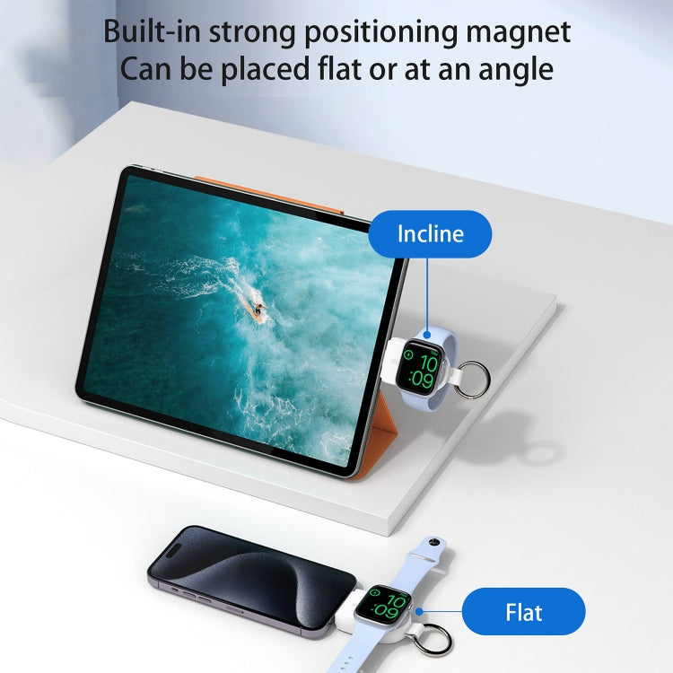 For Apple Watch / AirPods Series U20A Portable Magnetic Wireless Charger(White) - Charger / Holder by PMC Jewellery | Online Shopping South Africa | PMC Jewellery