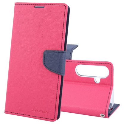 For Samsung Galaxy S24 5G GOOSPERY FANCY DIARY Cross Texture Leather Phone Case(Rose Red) - Galaxy S24 5G Cases by GOOSPERY | Online Shopping South Africa | PMC Jewellery | Buy Now Pay Later Mobicred