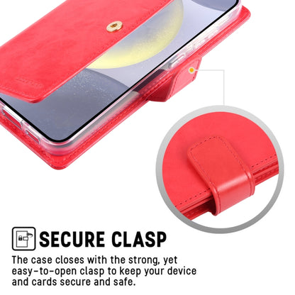 For Samsung Galaxy S24+ 5G GOOSPERY MANSOOR DIARY 9 Card Slots Leather Phone Case(Red) - Galaxy S24+ 5G Cases by GOOSPERY | Online Shopping South Africa | PMC Jewellery | Buy Now Pay Later Mobicred