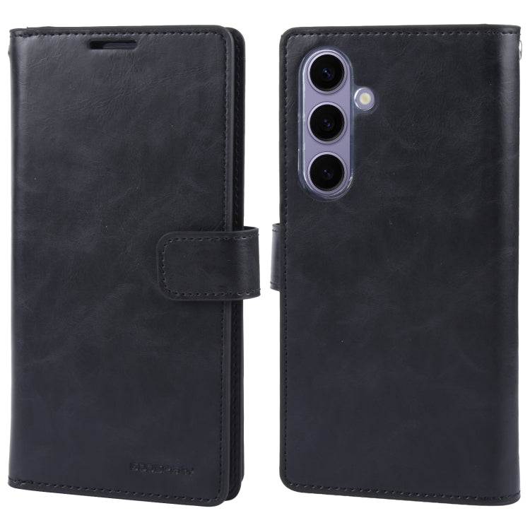 For Samsung Galaxy S24 5G GOOSPERY MANSOOR DIARY 9 Card Slots Leather Phone Case(Black) - Galaxy S24 5G Cases by GOOSPERY | Online Shopping South Africa | PMC Jewellery | Buy Now Pay Later Mobicred