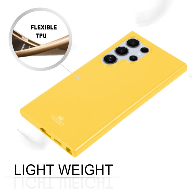 For Samsung Galaxy S24 Ultra 5G GOOSPERY PEARL JELLY Shockproof TPU Phone Case(Yellow) - Galaxy S24 Ultra 5G Cases by GOOSPERY | Online Shopping South Africa | PMC Jewellery | Buy Now Pay Later Mobicred