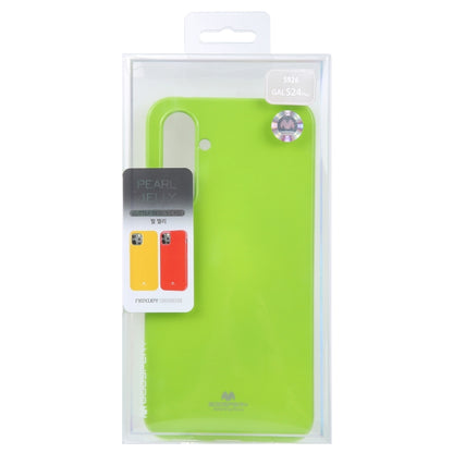 For Samsung Galaxy S24+ 5G GOOSPERY PEARL JELLY Shockproof TPU Phone Case(Fluorescent Green) - Galaxy S24+ 5G Cases by GOOSPERY | Online Shopping South Africa | PMC Jewellery | Buy Now Pay Later Mobicred