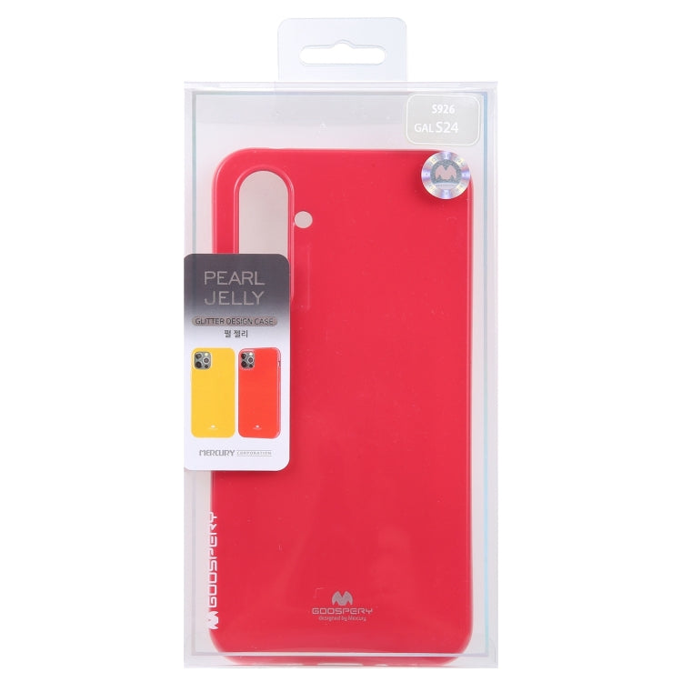 For Samsung Galaxy S24 5G GOOSPERY PEARL JELLY Shockproof TPU Phone Case(Rose Red) - Galaxy S24 5G Cases by GOOSPERY | Online Shopping South Africa | PMC Jewellery | Buy Now Pay Later Mobicred