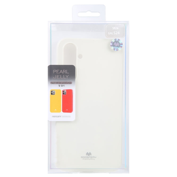 For Samsung Galaxy S24 5G GOOSPERY PEARL JELLY Shockproof TPU Phone Case(White) - Galaxy S24 5G Cases by GOOSPERY | Online Shopping South Africa | PMC Jewellery | Buy Now Pay Later Mobicred