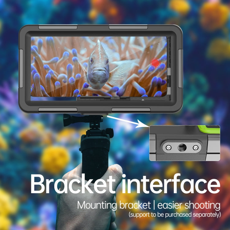Diving Shell Gen2 Upgrade IP68 Waterproof Phone Case(Black Green) - Waterproof Bag by PMC TechLife | Online Shopping South Africa | PMC TechLife | Buy Now Pay Later Mobicred