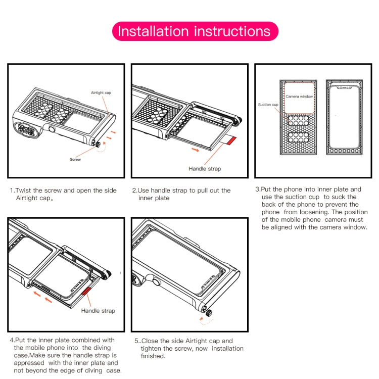 Diving Shell Gen3 Bluetooth Waterproof Phone Case(Black Orange) - Waterproof Bag by PMC TechLife | Online Shopping South Africa | PMC TechLife | Buy Now Pay Later Mobicred