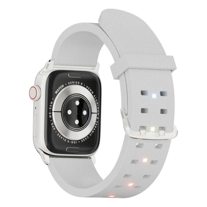 For Apple Watch SE 2023 40mm Luminous Colorful Light Silicone Watch Band(Light Grey) - Watch Bands by PMC Jewellery | Online Shopping South Africa | PMC Jewellery