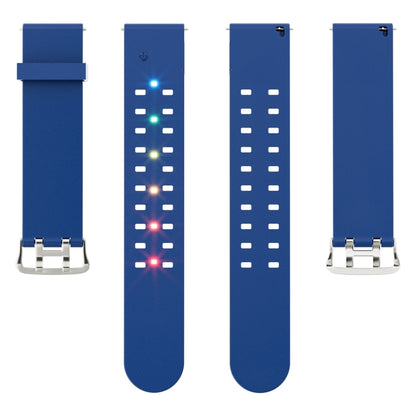 For Apple Watch Series 9 41mm Luminous Colorful Light Silicone Watch Band(Blue) - Watch Bands by PMC Jewellery | Online Shopping South Africa | PMC Jewellery