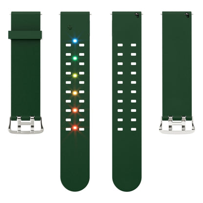 For Apple Watch Series 6 44mm Luminous Colorful Light Silicone Watch Band(Green) - Watch Bands by PMC Jewellery | Online Shopping South Africa | PMC Jewellery