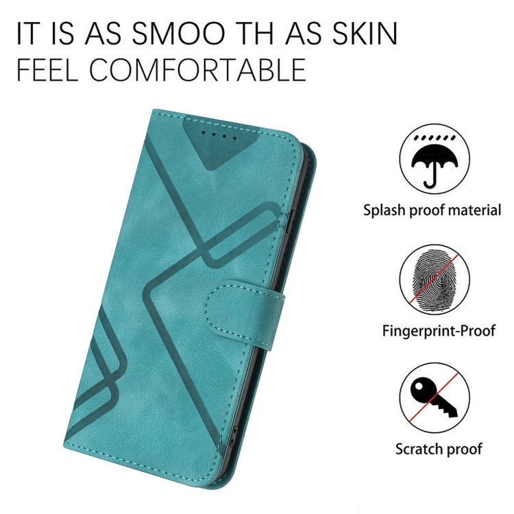 For Tecno Spark Go 2024 Line Pattern Skin Feel Leather Phone Case(Light Blue) - Tecno Cases by PMC Jewellery | Online Shopping South Africa | PMC Jewellery | Buy Now Pay Later Mobicred