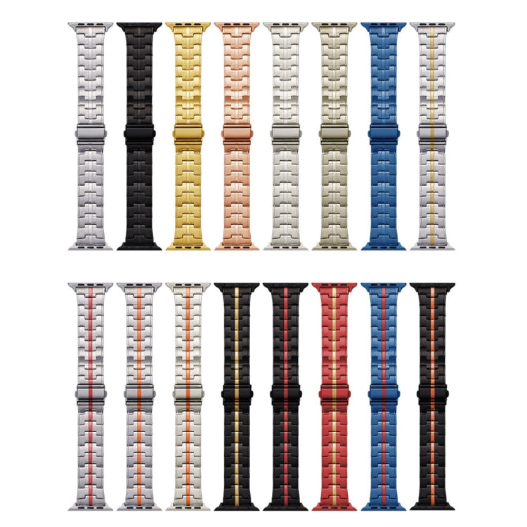 For Apple Watch 42mm Stainless Steel Watch Band(Starlight Orange) - free shipping - PMC TechLife - Order now!