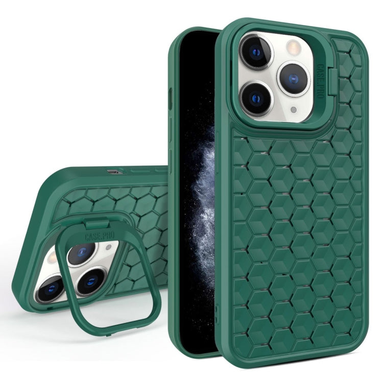 For iPhone 11 Pro Honeycomb Radiating Lens Holder Magsafe Phone Case(Green) - iPhone 11 Pro Cases by PMC Jewellery | Online Shopping South Africa | PMC Jewellery