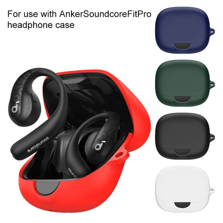 For Anker Soundcore AeroFit  Pro Wireless Earphone Silicone Protective Case(Red) - Other Earphone Case by PMC Jewellery | Online Shopping South Africa | PMC Jewellery | Buy Now Pay Later Mobicred