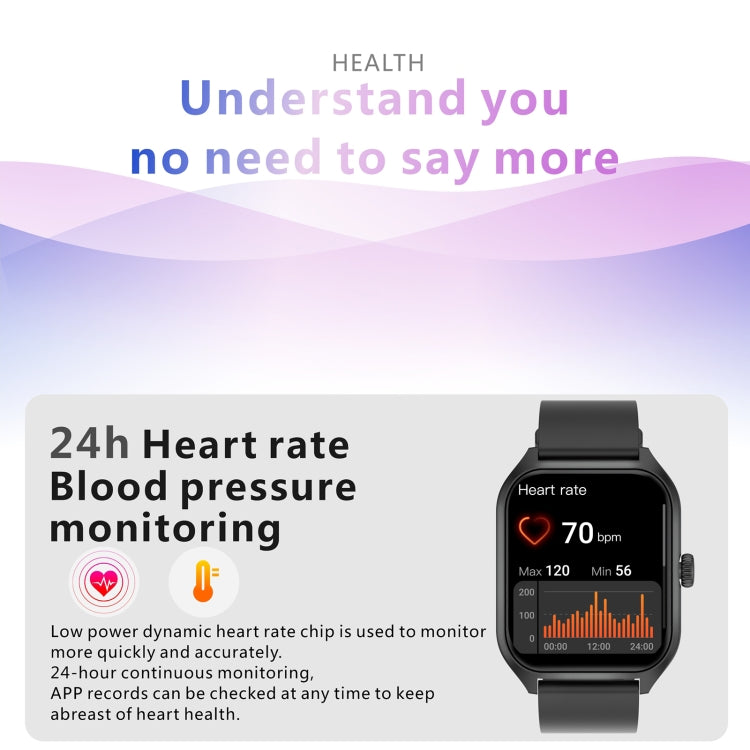 Qx5 1.96 inch BT5.2 Smart Sport Watch, Support Bluetooth Call / Sleep / Blood Oxygen / Temperature / Heart Rate / Blood Pressure Health Monitor(Black) - Smart Watches by PMC Jewellery | Online Shopping South Africa | PMC Jewellery
