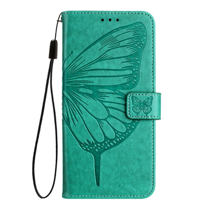 For Google Pixel 9 Pro XL Embossed Butterfly Leather Phone Case(Green) - Google Cases by PMC Jewellery | Online Shopping South Africa | PMC Jewellery | Buy Now Pay Later Mobicred