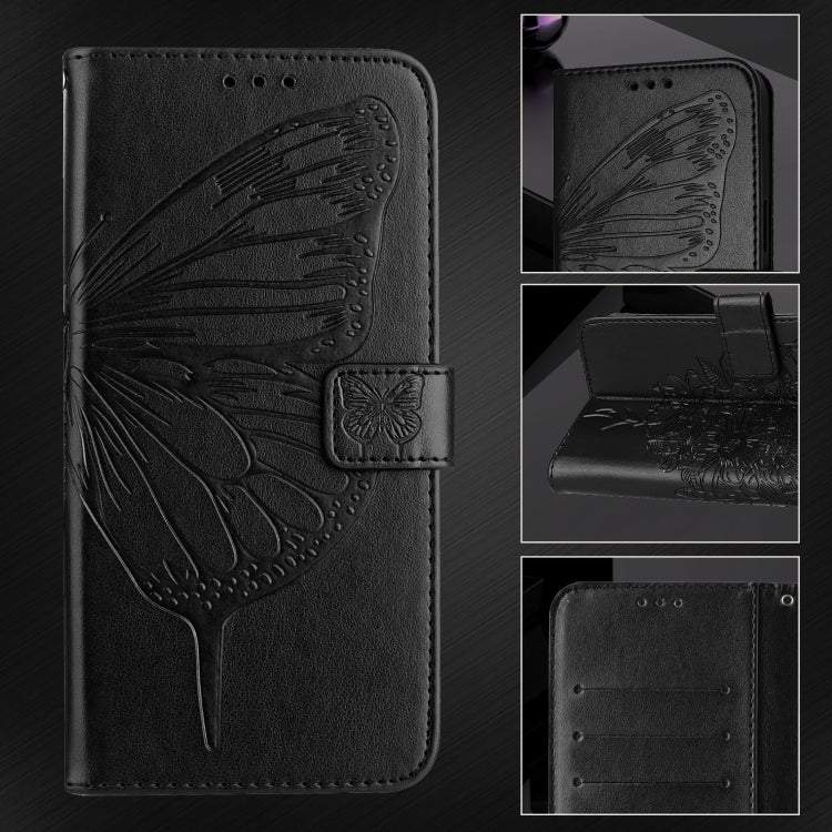 For Google Pixel 9 Pro XL Embossed Butterfly Leather Phone Case(Black) - Google Cases by PMC Jewellery | Online Shopping South Africa | PMC Jewellery | Buy Now Pay Later Mobicred