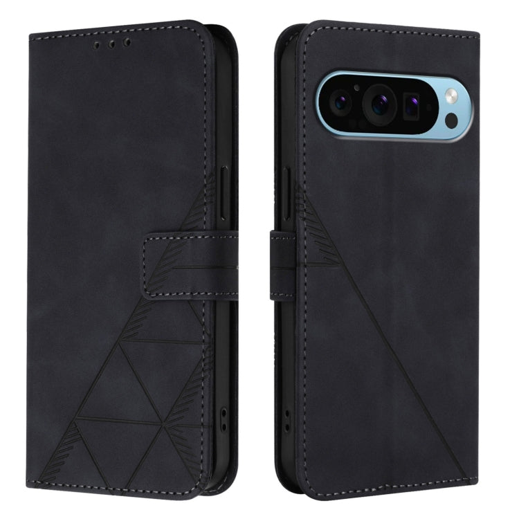 For Google Pixel 9 Pro XL Crossbody 3D Embossed Flip Leather Phone Case(Black) - Google Cases by PMC Jewellery | Online Shopping South Africa | PMC Jewellery | Buy Now Pay Later Mobicred