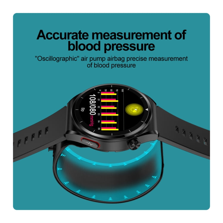 S22 Air Pump Blood Pressure Testing ECG Health Smart Watch, 1.39 inch Round Screen(Red) - Smart Watches by PMC Jewellery | Online Shopping South Africa | PMC Jewellery