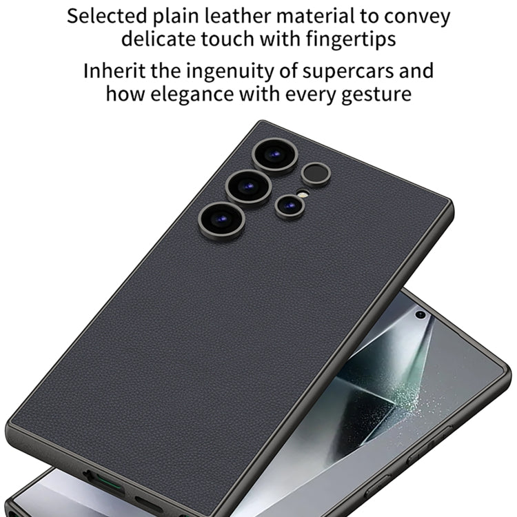 For Samsung Galaxy S24 Ultra 5G GKK Metal Paint Skin Feel Leather Full Coverage Phone Case(Grey) - Galaxy S24 Ultra 5G Cases by GKK | Online Shopping South Africa | PMC Jewellery | Buy Now Pay Later Mobicred