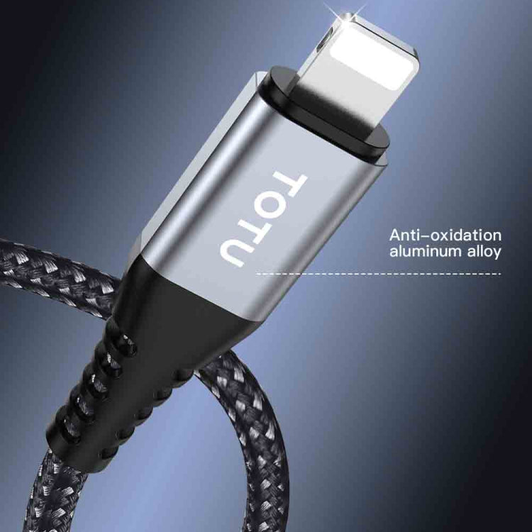 TOTU CB-5-L 15W USB to 8 Pin Data Cable, Length: 1m(Grey) - Normal Style Cable by TOTUDESIGN | Online Shopping South Africa | PMC Jewellery | Buy Now Pay Later Mobicred