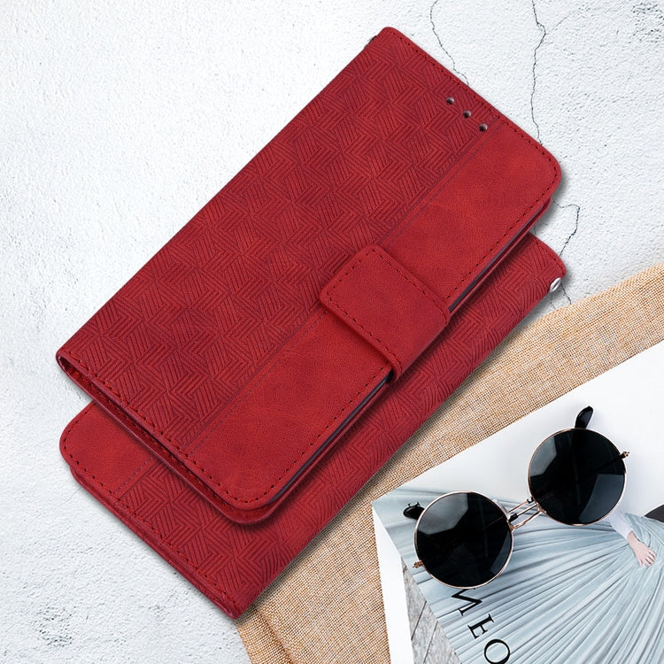 For Google Pixel 9 Pro 5G Geometric Embossed Leather Phone Case(Red) - Google Cases by PMC Jewellery | Online Shopping South Africa | PMC Jewellery | Buy Now Pay Later Mobicred