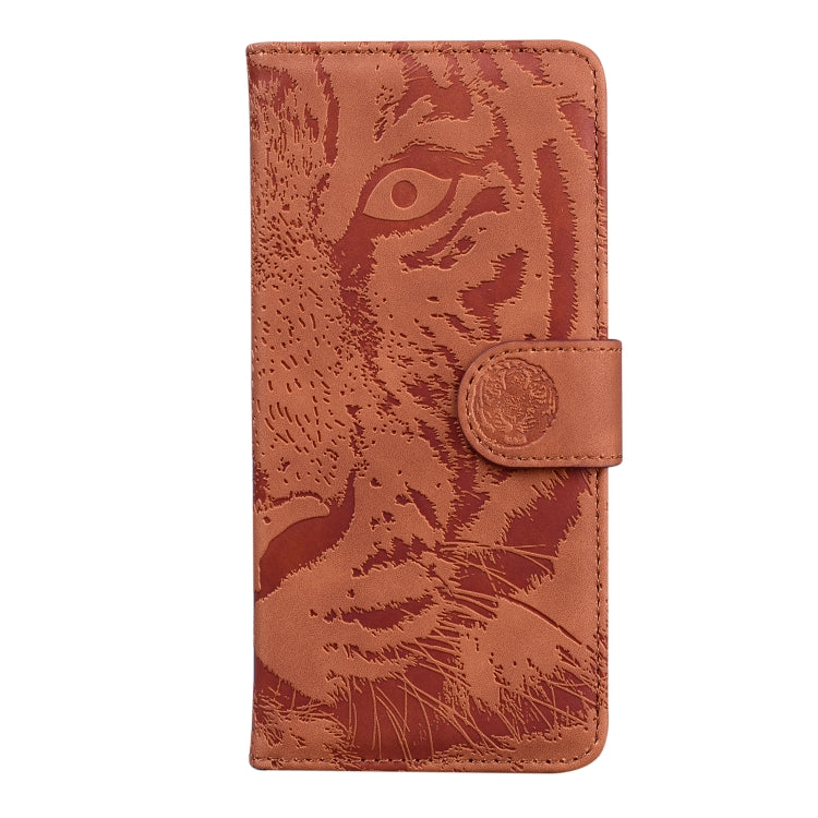 For Google Pixel 9 Tiger Embossing Pattern Flip Leather Phone Case(Brown) - Google Cases by PMC Jewellery | Online Shopping South Africa | PMC Jewellery | Buy Now Pay Later Mobicred