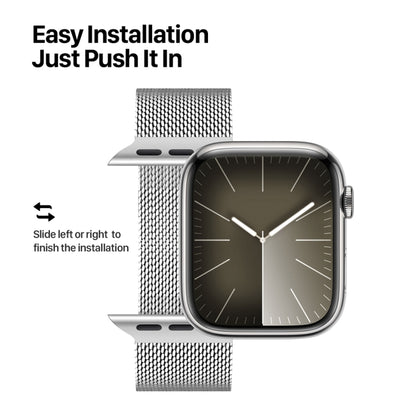 For Apple Watch SE 2023 40mm DUX DUCIS Milanese Pro Series Stainless Steel Watch Band(Silver) - Watch Bands by DUX DUCIS | Online Shopping South Africa | PMC Jewellery