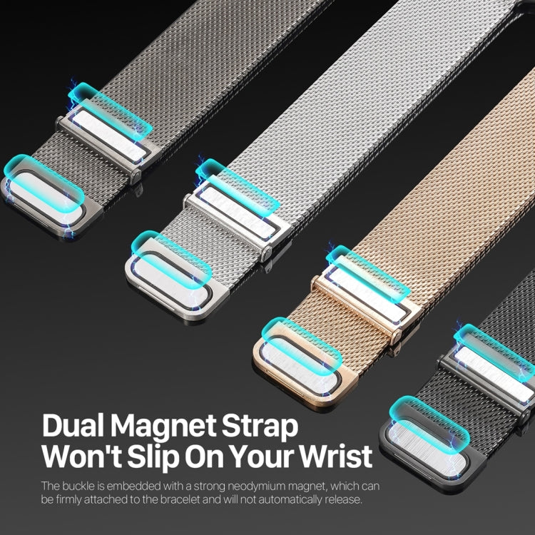 For Apple Watch Series 9 45mm DUX DUCIS Milanese Pro Series Stainless Steel Watch Band(Gold) - Watch Bands by DUX DUCIS | Online Shopping South Africa | PMC Jewellery