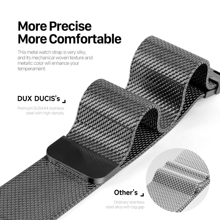 For Apple Watch 42mm DUX DUCIS Milanese Pro Series Stainless Steel Watch Band(Black) - Watch Bands by DUX DUCIS | Online Shopping South Africa | PMC Jewellery