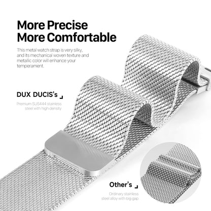 For Apple Watch 42mm DUX DUCIS Milanese Pro Series Stainless Steel Watch Band(Silver) - Watch Bands by DUX DUCIS | Online Shopping South Africa | PMC Jewellery