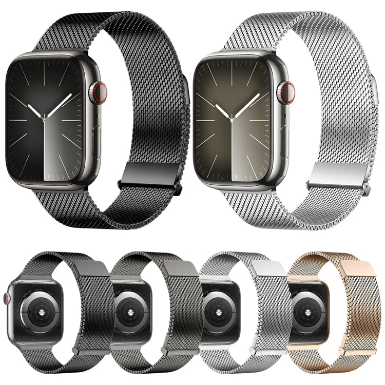 For Apple Watch Series 3 38mm DUX DUCIS Milanese Pro Series Stainless Steel Watch Band(Graphite) - Watch Bands by DUX DUCIS | Online Shopping South Africa | PMC Jewellery