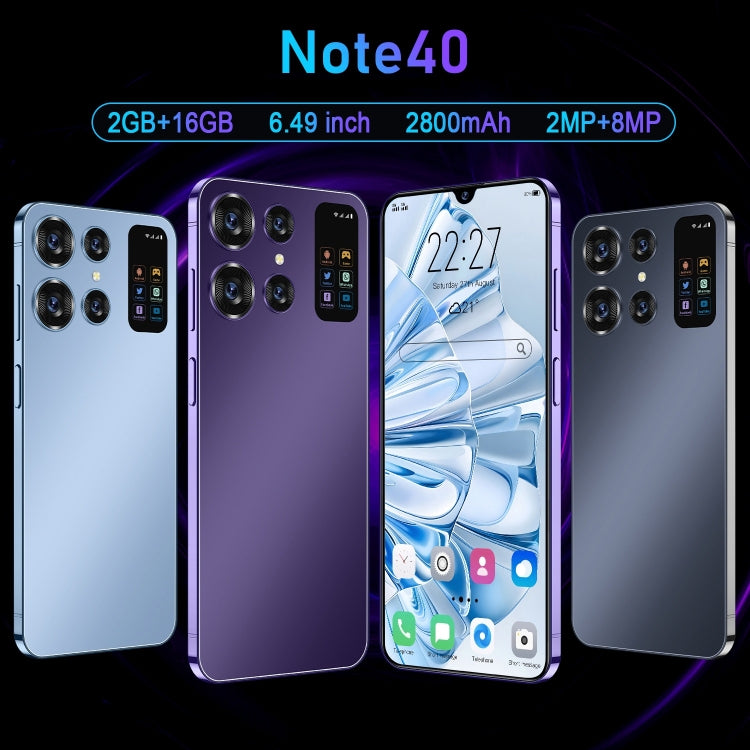 Note40 / X16, 2GB+16GB, 6.49 inch Face Identification Android 8.1 MTK6580A Quad Core, Network: 3G, Dual SIM(Black) -  by PMC TechLife | Online Shopping South Africa | PMC TechLife