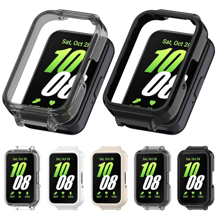 For Samsung Galaxy Fit 3 12mm Half Coverage Hollowed PC Watch Protective Case(White) - Watch Cases by PMC TechLife | Online Shopping South Africa | PMC TechLife