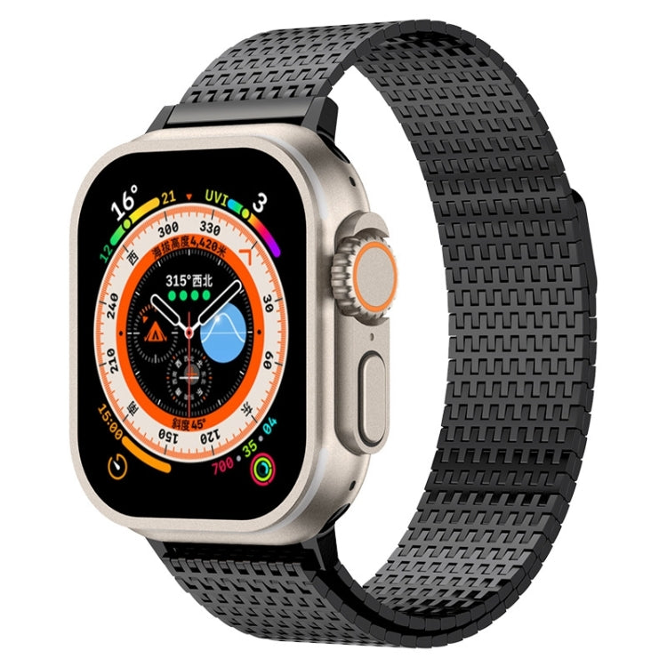 For Apple Watch SE 40mm Milanese Loop Magnetic Clasp Stainless Steel Watch Band(Black) - Watch Bands by PMC Jewellery | Online Shopping South Africa | PMC Jewellery