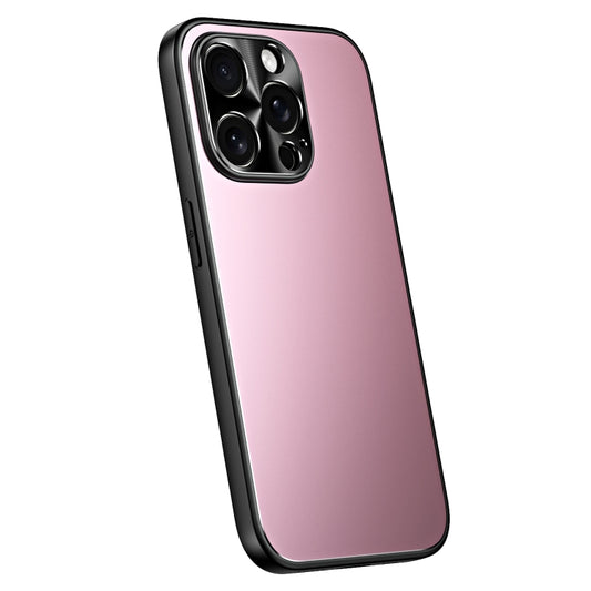 For iPhone 15 Pro Max R-JUST RJ-61 Electroplating Frosted TPU + PC Phone Case(Pink) - iPhone 15 Pro Max Cases by R-JUST | Online Shopping South Africa | PMC Jewellery