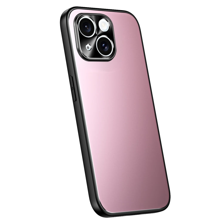 For iPhone 14 R-JUST RJ-61 Electroplating Frosted TPU + PC Phone Case(Pink) - iPhone 14 Cases by R-JUST | Online Shopping South Africa | PMC Jewellery