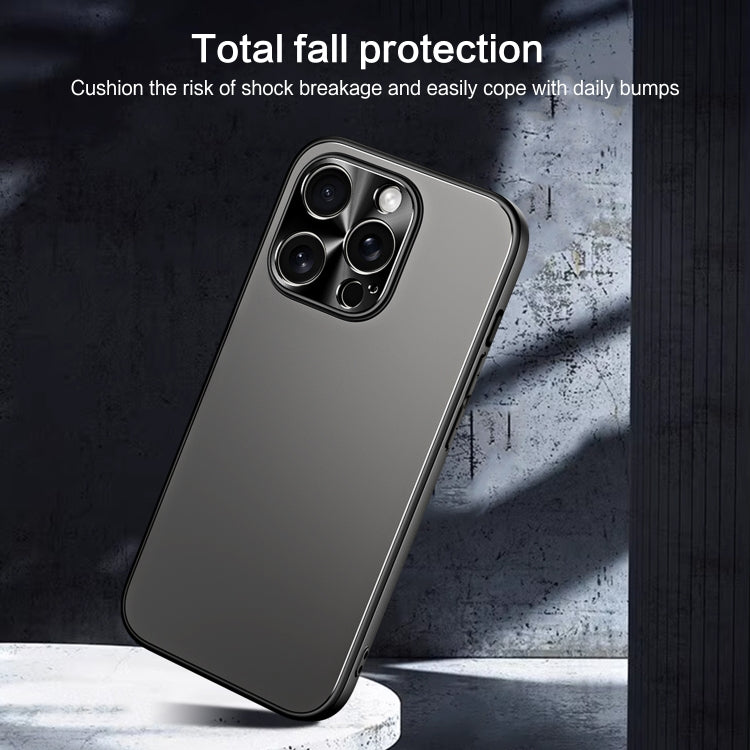 For iPhone 13 Pro R-JUST RJ-61 Electroplating Frosted TPU + PC Phone Case(Grey) - iPhone 13 Pro Cases by R-JUST | Online Shopping South Africa | PMC Jewellery