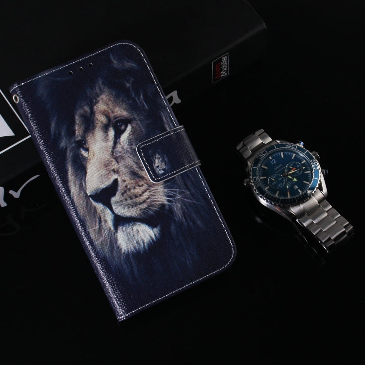 For Google Pixel 9 Coloured Drawing Flip Leather Phone Case(Lion) - Google Cases by PMC TechLife | Online Shopping South Africa | PMC TechLife | Buy Now Pay Later Mobicred