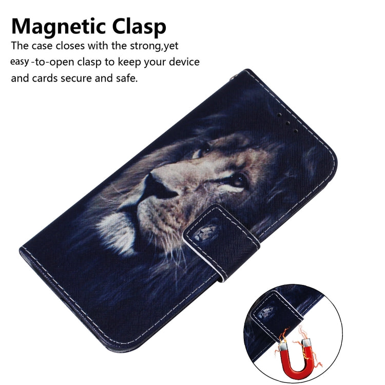 For Google Pixel 9 Coloured Drawing Flip Leather Phone Case(Lion) - Google Cases by PMC TechLife | Online Shopping South Africa | PMC TechLife | Buy Now Pay Later Mobicred