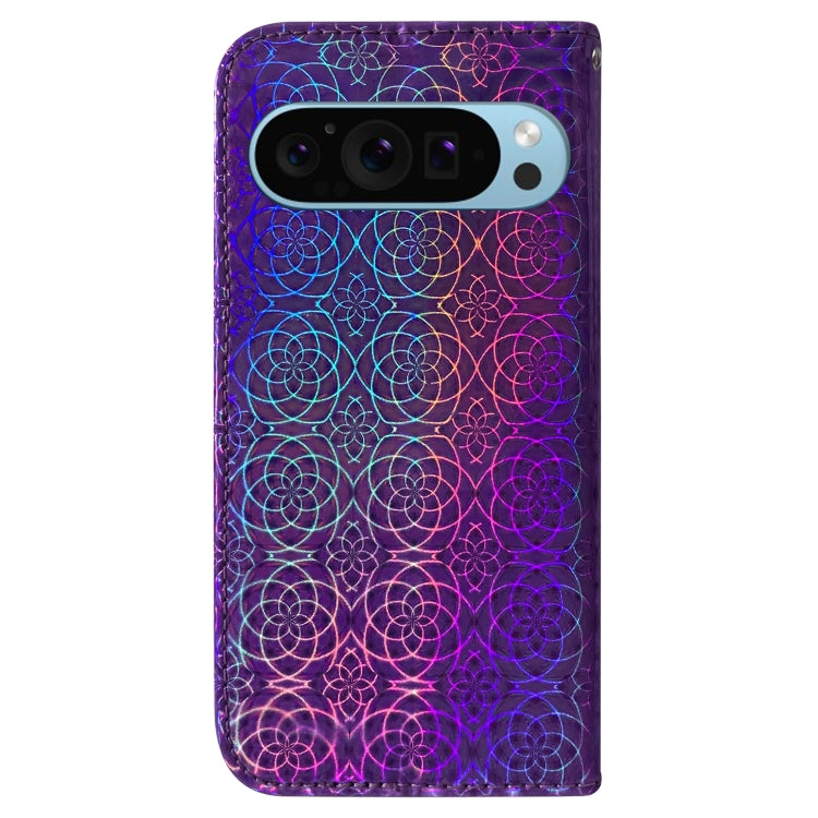 For Google Pixel 9 Colorful Magnetic Buckle Leather Phone Case(Purple) - Google Cases by PMC Jewellery | Online Shopping South Africa | PMC Jewellery | Buy Now Pay Later Mobicred