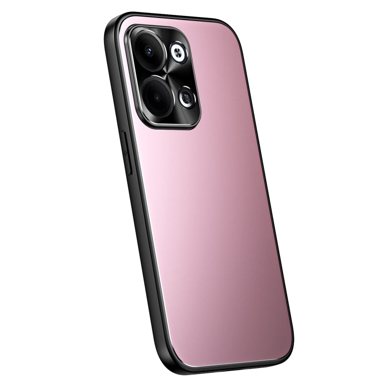 For OPPO Reno9 / Reno9 Pro R-JUST RJ-61 Electroplating Frosted TPU + PC Phone Case(Pink) - OPPO Cases by R-JUST | Online Shopping South Africa | PMC Jewellery