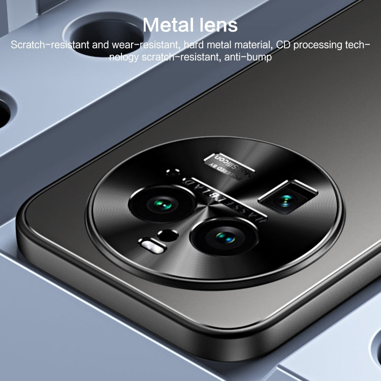 For OPPO Find X6 R-JUST RJ-61 Electroplating Frosted TPU + PC Phone Case(Silver) - OPPO Cases by R-JUST | Online Shopping South Africa | PMC TechLife