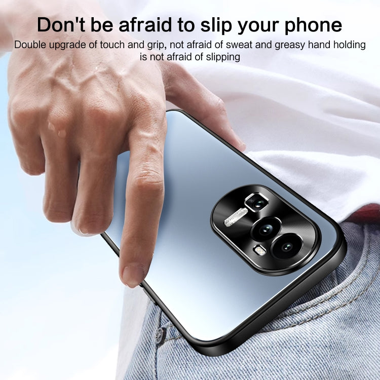 For OPPO Reno10 Pro+ Global R-JUST RJ-61 Electroplating Frosted TPU + PC Phone Case with Holder(Silver) - OPPO Cases by R-JUST | Online Shopping South Africa | PMC TechLife