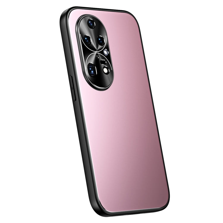 For Huawei P50 Pro R-JUST RJ-61 Electroplating Frosted TPU + PC Phone Case(Pink) - Huawei Cases by R-JUST | Online Shopping South Africa | PMC Jewellery